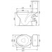 Унитаз-компакт MITO P011 с полипропиленовым сиденьем и нижним подводом воды